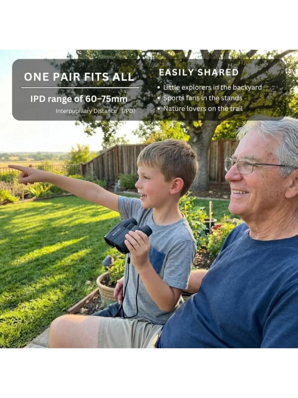 Compact 10x25 Binoculars for Adults & Kids - Perfect for Bird Watching, Concerts